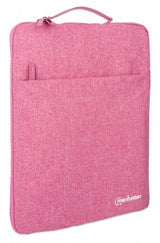 Manhattan Seattle Laptop Sleeve 15.6", Coral, Padded, Extra Soft Internal Cushioning, Main Compartment with double zips, Zippered Front Pocket, Carry Loop, Water Resistant and Durable, Notebook Slipcase, Three Year Warranty