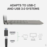 Plugable Technologies 4K DisplayPort and HDMI Dual Monitor Adapter for USB 3.0 and USB-C, Compatible with Windows