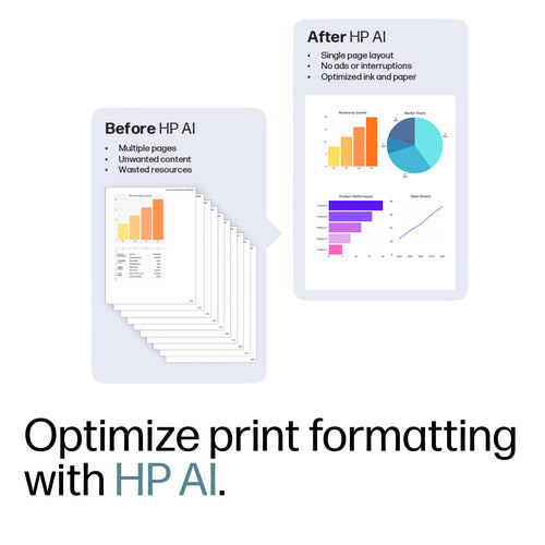 HP OfficeJet Pro Wireless Color Printer, Instant Ink; Two-sided printing