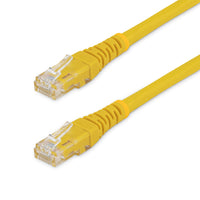 StarTech.com 7ft CAT6 Ethernet Cable - Yellow CAT 6 Gigabit Ethernet Wire -250MHz 100W PoE RJ45 UTP Molded Network/Patch Cord w/Strain Relief/ Individually Tested