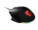 MSI CLUTCH GM20 ELITE Optical Gaming Mouse '6400 DPI Optical Sensor, 6 Programmable button, Dual-Zone RGB, Ergonomic design, OMRON Switch with 20+ Million Clicks, Weight Adjustable, Red LED'