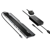 j5create JCD543P USB-C® Triple Display Docking Station with 100W PD Adapter - UK, Silver and Black