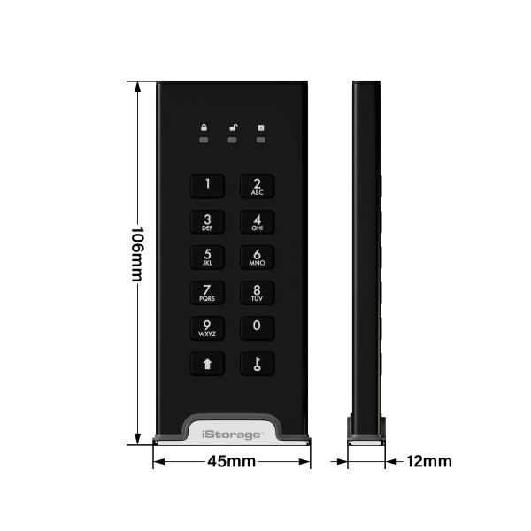 iStorage diskAshur M² SSD 500GB | Secure Portable Solid State Drive | FIPS 140-3 Level 3 Compliant | Common Criteria EAL 5+ | OS & Platform Independent |GDPR, TAA Compliant|Brute force hack defence | Dust/Water Resistant
