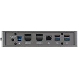 StarTech.com USB-C USB-A Dock - Hybrid Universal USB 3.0 Docking Station for USB-C or USB-A Laptop - Dual Monitor 4K 60Hz HDMI/DisplayPort - 6x USB-A, GbE - USB 5Gbps - Windows/Mac