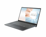 MSI Modern 14 B11M-001CA Intel® Core™ i7 i7-1165G7 Laptop 35.6 cm (14") Full HD 8 GB DDR4-SDRAM 512 GB SSD Wi-Fi 6 (802.11ax) Windows 10 Home Grey