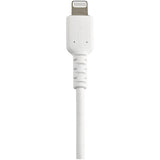 StarTech.com 12inch (30cm) Durable White USB-A to Lightning Cable - Heavy Duty Rugged Aramid Fiber USB Type A to Lightning Charger/Sync Power Cord - Apple MFi Certified iPad/iPhone 12