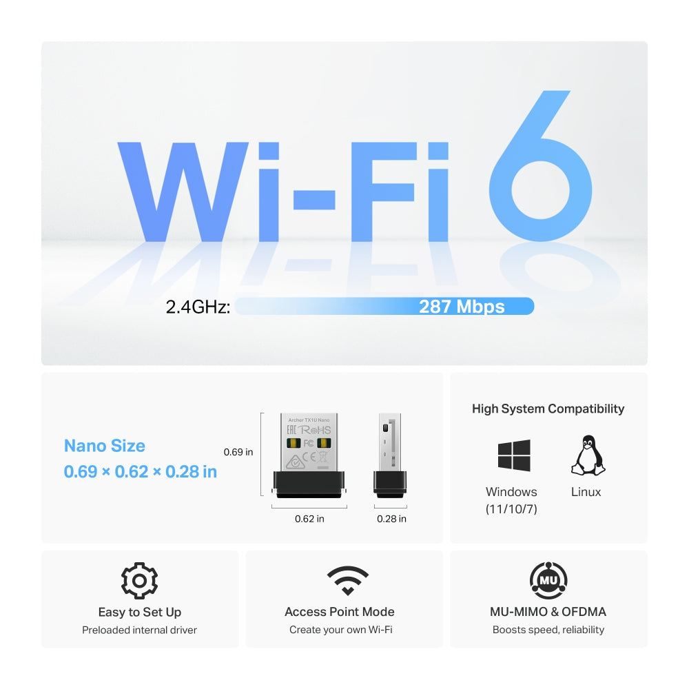 TP-Link AX300 WLAN 287 Mbit/s