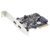 StarTech.com 2-Port USB PCIe Card with 10Gbps/port - USB 3.2 Gen 2 Type-A PCI Express 3.0 x4 Host Controller Expansion Card - Add-On Adapter Card - Full/Low Profile - Windows & Linux