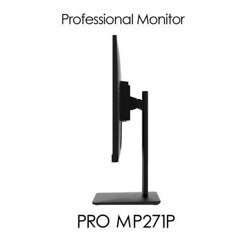 MSI Pro MP271P 27 Inch Monitor with Adjustable Stand, Full HD (1920 x 1080), 75Hz, IPS, 5ms, HDMI, VGA, Built-in Speakers, Anti-Glare, Anti-Flicker, Less Blue light, TÜV Certified, VESA, Kensington, Black
