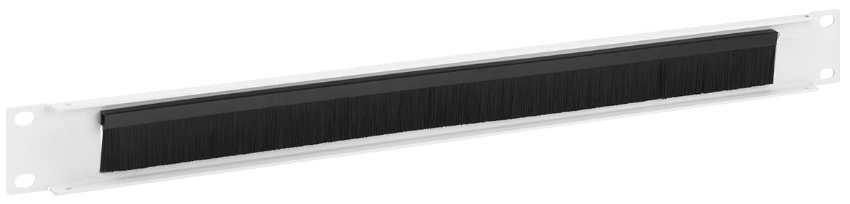 Rackmount.IT 1U Blind Plate with Brush - WHITE Side plate