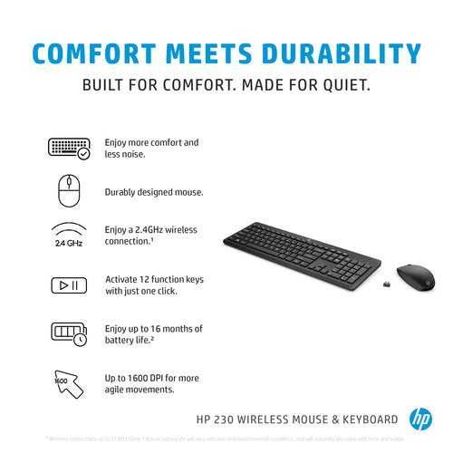 HP 230 Wireless Mouse and Keyboard Combo