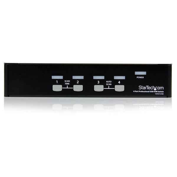 StarTech.com 4 Port Professional VGA USB KVM Switch with Hub - TAA