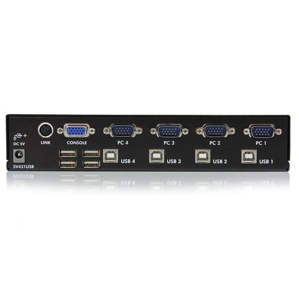 StarTech.com 4 Port Professional VGA USB KVM Switch with Hub - TAA