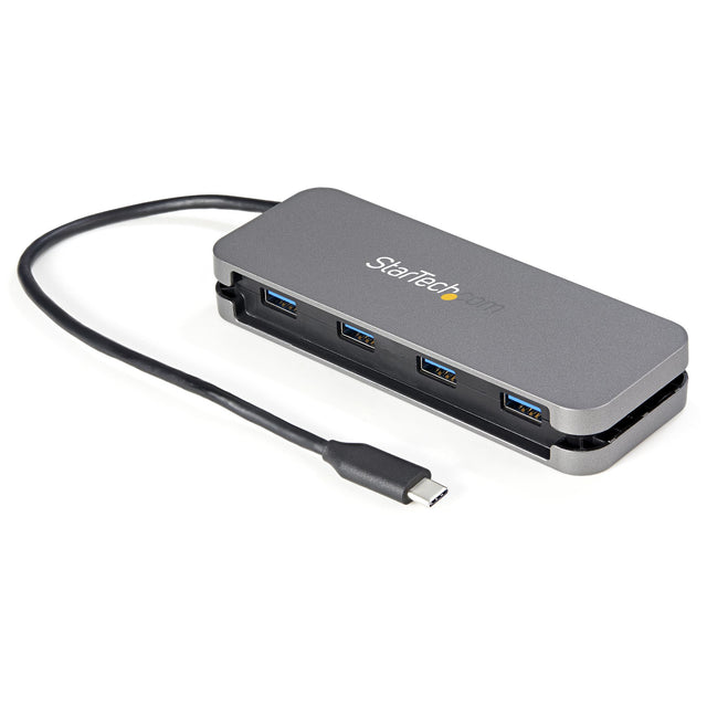 StarTech.com 4 Port USB C Hub - 4x USB-A - USB 3.0 Type-C Hub - USB 3.2 Gen 1 (5Gbps) - Bus Powered Portable USB-C to USB-A Adapter Laptop Hub - 11.2" (28.5cm) Cable w/ Cable Management