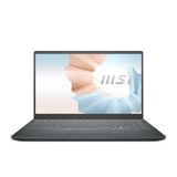 MSI Modern 14 B11MOU-1024 Intel® Core™ i5 i5-1155G7 Laptop 35.6 cm (14") Full HD 8 GB DDR4-SDRAM 512 GB SSD Wi-Fi 6 (802.11ax) Windows 11 Home Carbon, Grey
