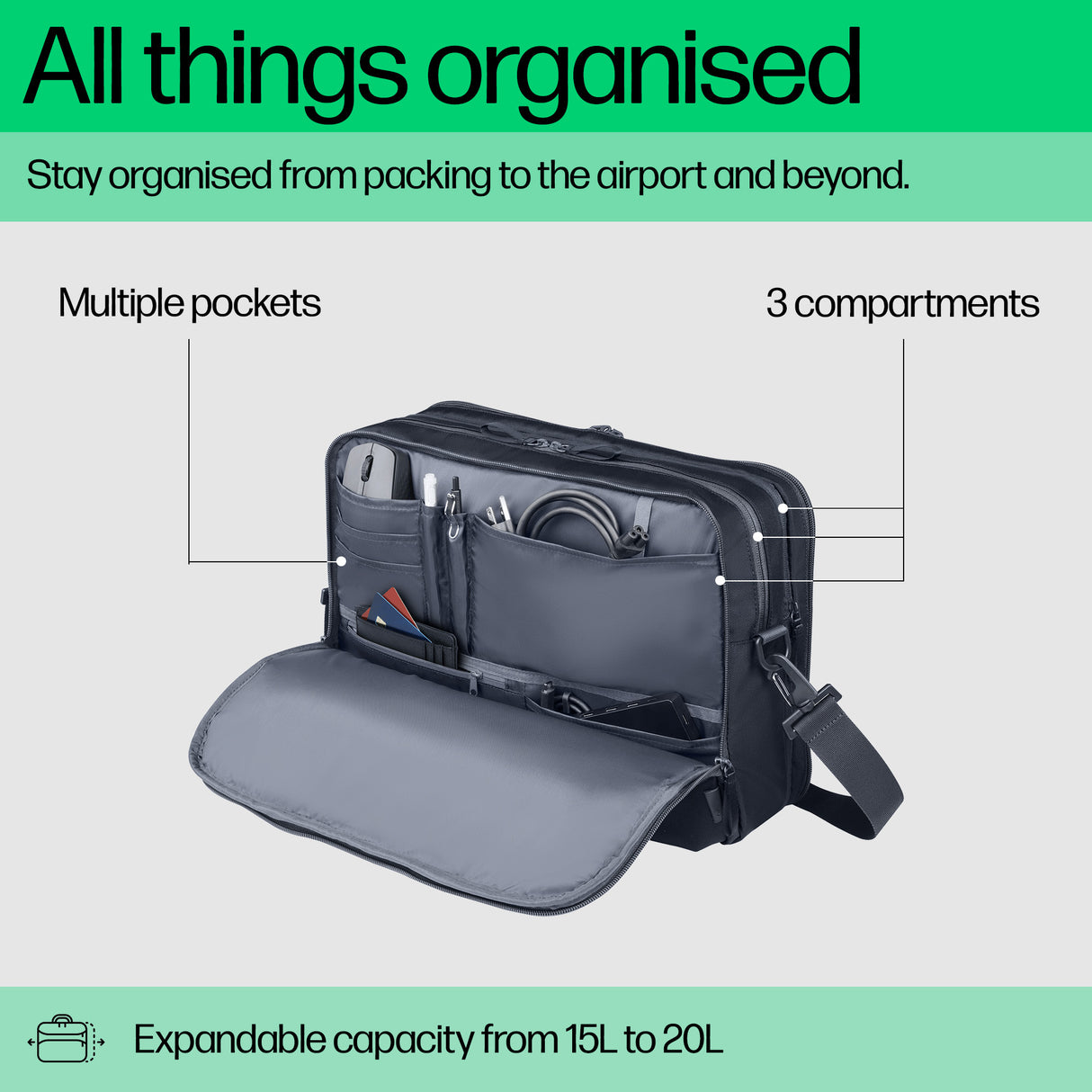 HP Travel Plus 15L 14-inch Laptop Bag