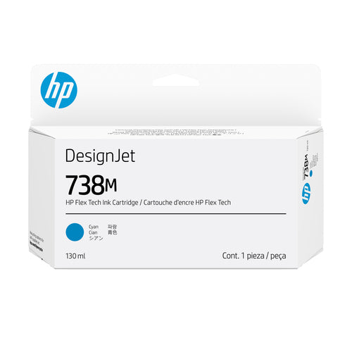 HP 738M 130-ml Cyan DesignJet Ink Cartridge print head Thermal inkjet
