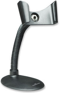 Manhattan Handheld Barcode Scanner Stand, Gooseneck with base, suitable for table mount or wall mountable, Black, Lifetime Warranty