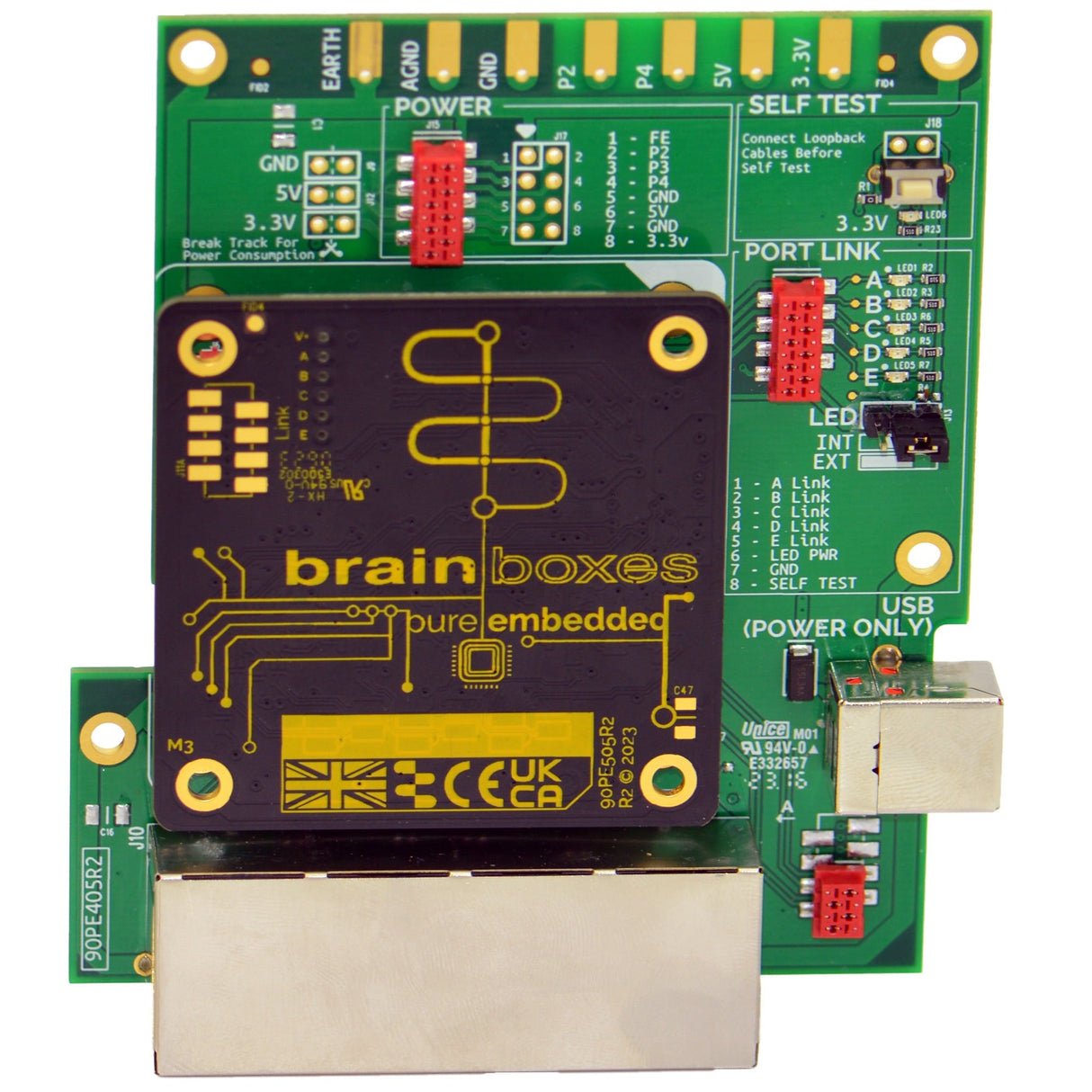 Brainboxes PE-405 network switch Unmanaged Fast Ethernet (10/100) Multicolour