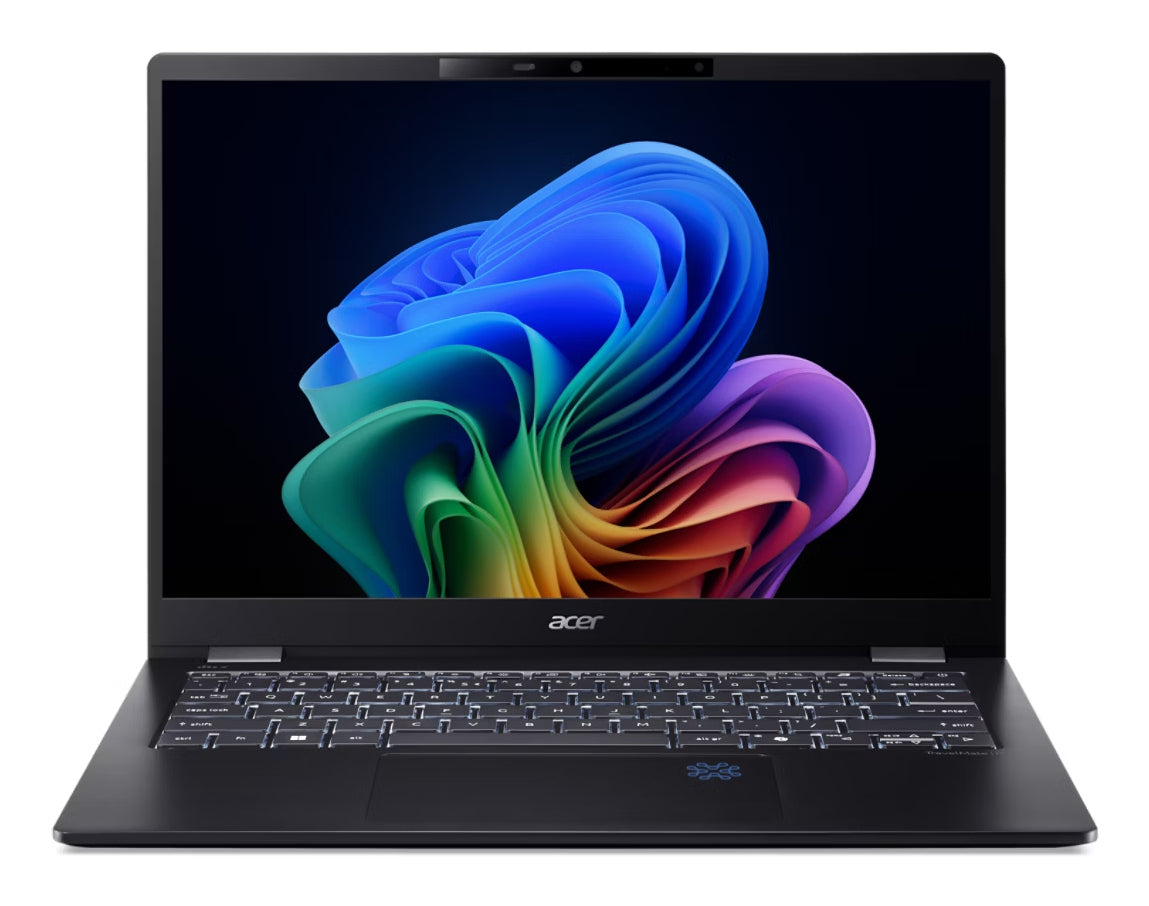 Acer TravelMate P6 14 AI TMP614-54-783H Copilot+ PC Intel Core Ultra 7 256V Laptop 35.6 cm (14") WQXGA+ 16 GB LPDDR5x-SDRAM 1 TB SSD Wi-Fi 7 (802.11be) Windows 11 Pro Black