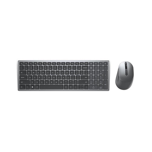 DELL KM7120W keyboard Mouse included Office RF Wireless + Bluetooth French Grey, Titanium