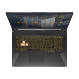 ASUS TUF Gaming F17 FX706HCB-QS72-CB laptop Intel® Core™ i7 i7-11800H 43.9 cm (17.3") Full HD 16 GB DDR4-SDRAM 512 GB SSD NVIDIA GeForce RTX 3050 Wi-Fi 6 (802.11ax) Windows 11 Home Grey