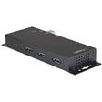 StarTech.com 4-Port USB C Hub 10Gbps - Metal Industrial USB Type-C Hub w/ 3xUSB-A & 1xUSB-C - ESD & Surge Protection - USB-C or USB-A Host - Self-Powered Mountable USB 3.2 Gen 2 Hub - TAA