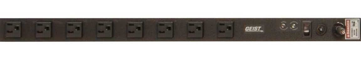 Vertiv Geist VSSK084-101S15 power distribution unit (PDU) 8 AC outlet(s) 0U Black