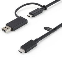 StarTech.com 3.3ft (1m) USB-C Cable with USB-A Adapter Dongle, USB 10Gbps/5Gbps, 100W (5A) PD, 8K 60Hz / 4K 144Hz DP Alt Mode - Thunderbolt Compatible