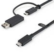 StarTech.com 3.3ft (1m) USB-C Cable with USB-A Adapter Dongle, USB 10Gbps/5Gbps, 100W (5A) PD, 8K 60Hz / 4K 144Hz DP Alt Mode - Thunderbolt Compatible