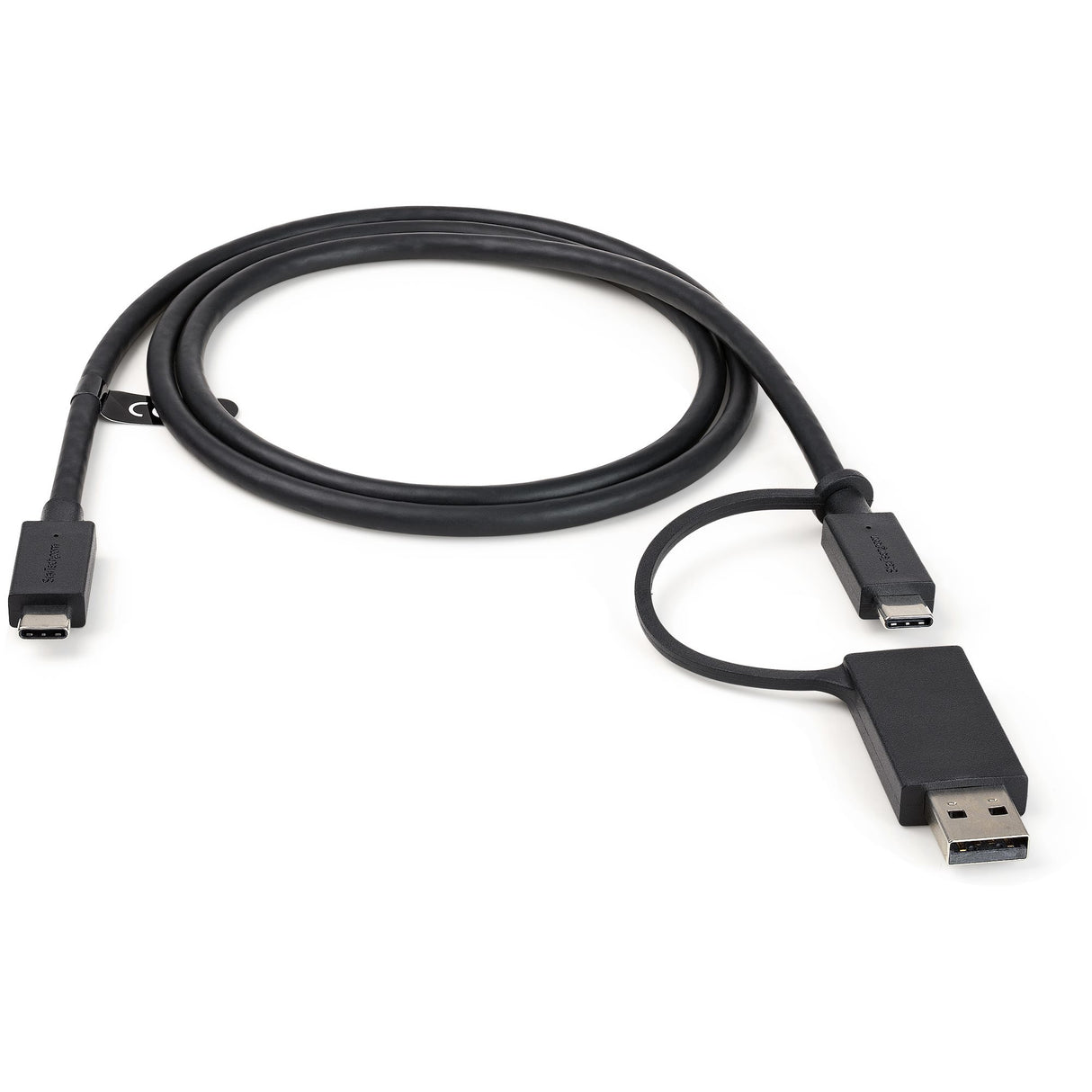 StarTech.com 3.3ft (1m) USB-C Cable with USB-A Adapter Dongle, USB 10Gbps/5Gbps, 100W (5A) PD, 8K 60Hz / 4K 144Hz DP Alt Mode - Thunderbolt Compatible