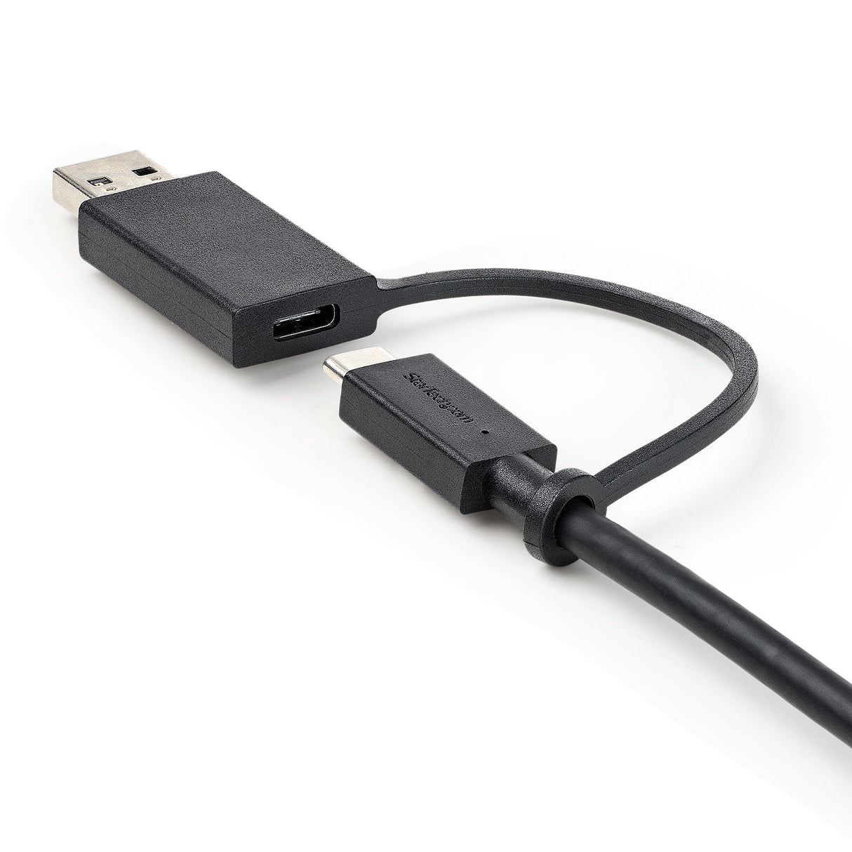StarTech.com 3.3ft (1m) USB-C Cable with USB-A Adapter Dongle, USB 10Gbps/5Gbps, 100W (5A) PD, 8K 60Hz / 4K 144Hz DP Alt Mode - Thunderbolt Compatible