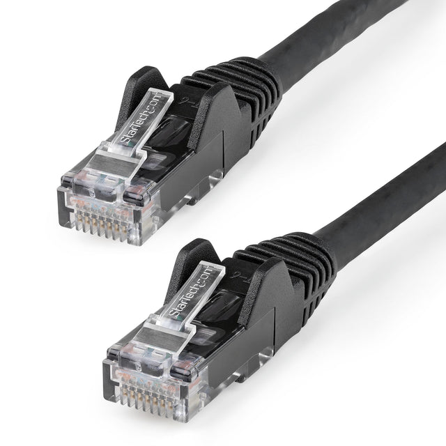 StarTech.com 7ft (2m) CAT6 Ethernet Cable - LSZH (Low Smoke Zero Halogen) - 10 Gigabit 250Mhz 100W PoE RJ45 UTP Network Patch Cord Snagless with Strain Relief - Black CAT 6, ETL Verified, 24AWG