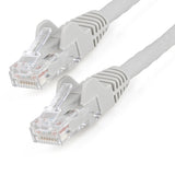 StarTech.com 6in (15cm) CAT6 Ethernet Cable - LSZH (Low Smoke Zero Halogen) - 10 Gigabit 650MHz 100W PoE RJ45 UTP Network Patch Cord Snagless with Strain Relief - Gray CAT 6, ETL Verified, 24AWG