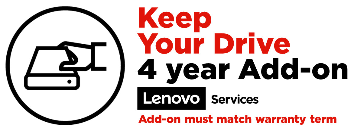 Lenovo Keep Your Drive Add On - Extended service agreement - 4 years - for 100e Chromebook Gen 4, 300e Yoga Chromebook Gen 4, V15 G4 AMN, V17 G3 IAP, V17 G4 IRU