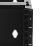 StarTech.com 4U Wall Mount Network Rack - 14 Inch Deep (Low Profile) - 19" Patch Panel Bracket for Shallow Server and IT Equipment, Network Switches - 44lbs/20kg Weight Capacity, Black