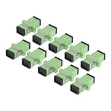 StarTech.com SC to SC Coupler 10 Pack, OS2 Single Mode SC Fiber Optic Coupler with Flange, SC/APC Simplex Adapter