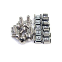 StarTech.com 100-Pack M6 12mm Screws, Square Hole Cage Nuts and Installation Tool, Hardware Mounting Kit for 19" or 10" Server Racks, Cabinets and Enclosures, Silver - TAA