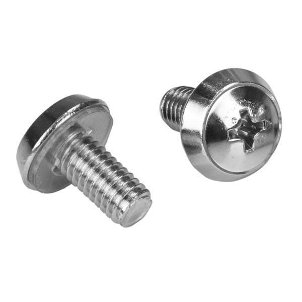 StarTech.com 100-Pack M6 12mm Screws, Square Hole Cage Nuts and Installation Tool, Hardware Mounting Kit for 19" or 10" Server Racks, Cabinets and Enclosures, Silver - TAA
