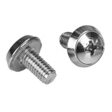 StarTech.com 100-Pack M6 12mm Screws, Square Hole Cage Nuts and Installation Tool, Hardware Mounting Kit for 19" or 10" Server Racks, Cabinets and Enclosures, Silver - TAA