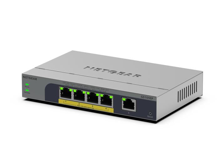 NETGEAR GS105EP Unmanaged Gigabit Ethernet (10/100/1000) Power over Ethernet (PoE) Grey