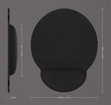 Manhattan Wrist Gel Support Pad and Mouse Mat, Black, 241 × 203 × 40 mm, non slip base, Lifetime Warranty, Card Retail Packaging