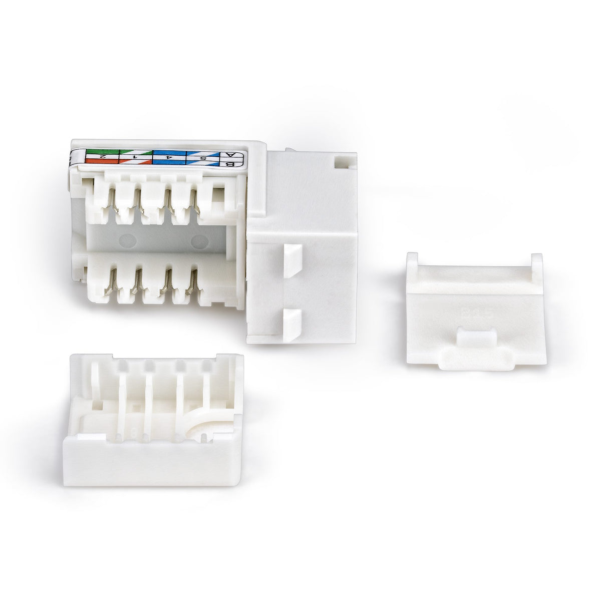StarTech.com Cat6 Keystone Jack, 24-Pack RJ45 Ethernet Keystone Jacks, UTP Cat6 Wall Jack, 90-Degree 110 Punch Down, White