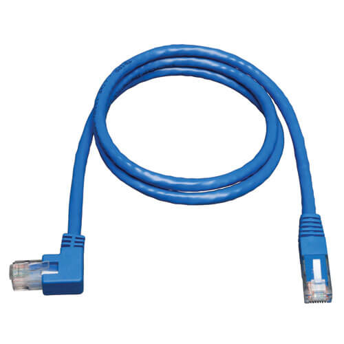 Tripp Lite Patch Cable Left-Angle Cat6 Gigabit Molded UTP (RJ45)  3ft Blue
