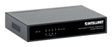 Intellinet 5-Port Gigabit Switch with PoE Passthrough, 4 x PSE PoE ports, 1 x PD PoE port, IEEE 802.3at/af Power-over-Ethernet (PoE+/PoE), IEEE 802.3az Energy Efficient Ethernet, Desktop