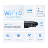 TP-Link TL-WR3002X wireless router Gigabit Ethernet Dual-band (2.4 GHz / 5 GHz) Black