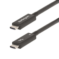 StarTech.com 6.6ft (2m) Active Thunderbolt 4 Cable, 40Gbps, 100W Power Delivery, 4K/8K Video, Intel-Certified Thunderbolt Cable - Compatible w/ USB4/Thunderbolt 4/ USB 3.2/ USB Type-C/DisplayPort/Thunderbolt 3