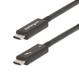 StarTech.com 6.6ft (2m) Active Thunderbolt 4 Cable, 40Gbps, 100W Power Delivery, 4K/8K Video, Intel-Certified Thunderbolt Cable - Compatible w/ USB4/Thunderbolt 4/ USB 3.2/ USB Type-C/DisplayPort/Thunderbolt 3
