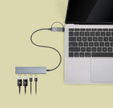 Manhattan USB-C & USB-A Combo Dock/Hub, Ports (4): USB-A (x2) and USB-C (x2), 5 Gbps (USB 3.2 Gen1 aka USB 3.0), USB powered (no external power supply required), Aluminium
