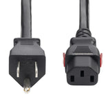 StarTech.com 12ft (3.6m) Heavy Duty Power Cord, NEMA 5-15P to Locking C13 AC Power Cable, 15A 125V, 14AWG, Replacement Computer Power Cord, TAA Compliant, UL Listed